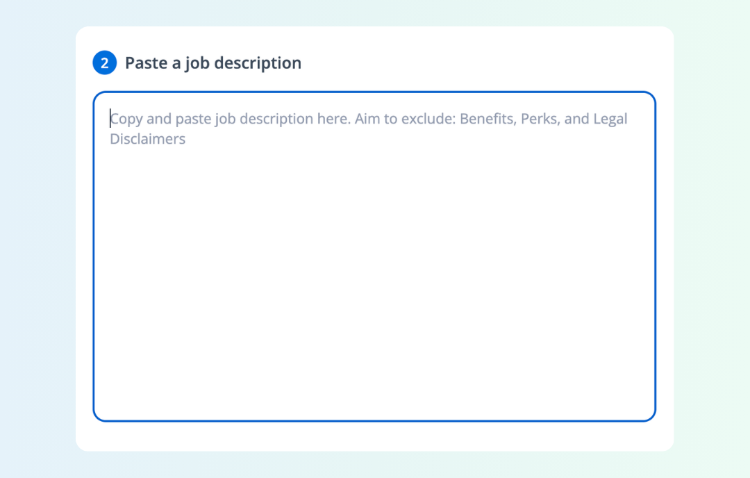 Paste the Job Description