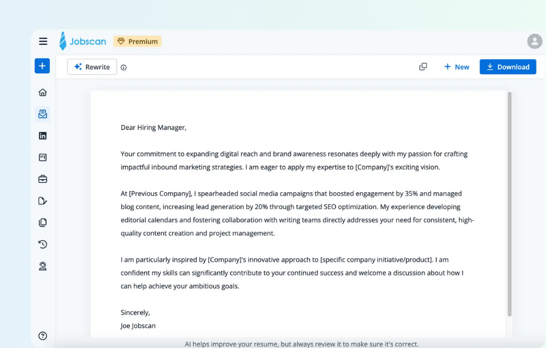 Generate Your Cover Letter