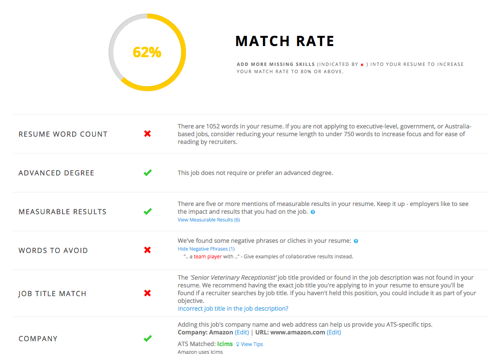 resume match