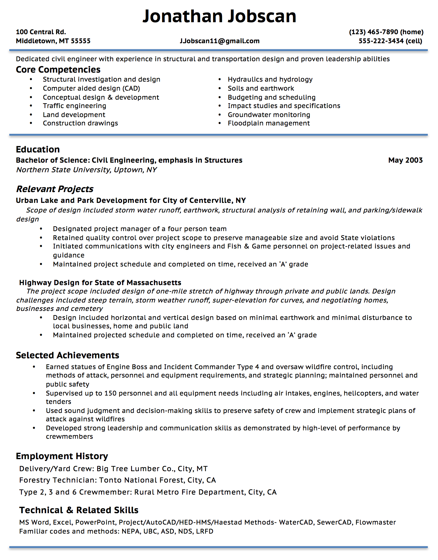 Resume writing a technical resume