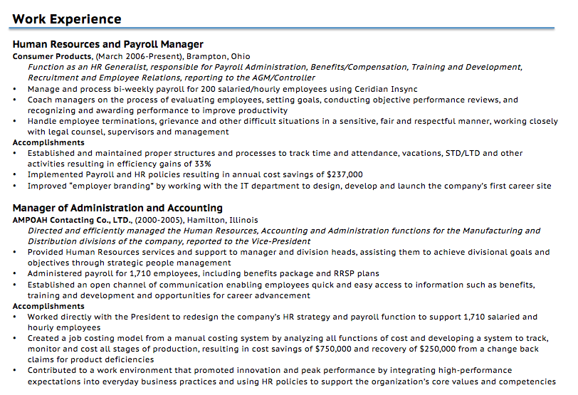 Resume work or education first