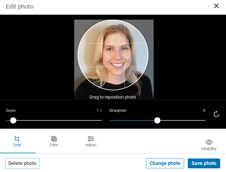 how to change your linkedin profile picture crop