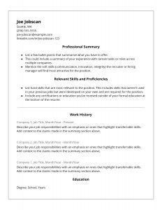 Hybrid Resume Template. A better option than the Functional Resume Template.