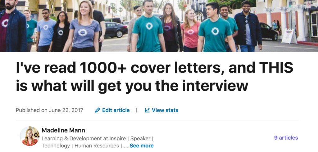 how to post an article on linkedin with a catchy title