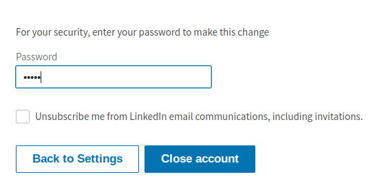 deactivate your linkedin profile