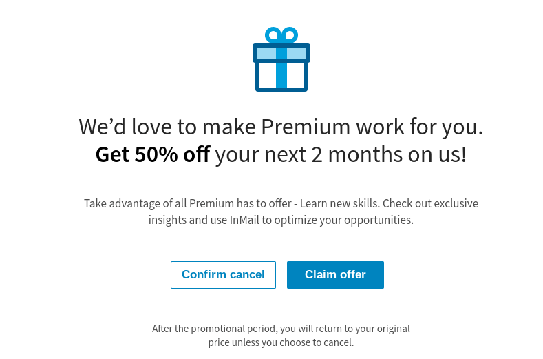 deactivate linkedin premium account