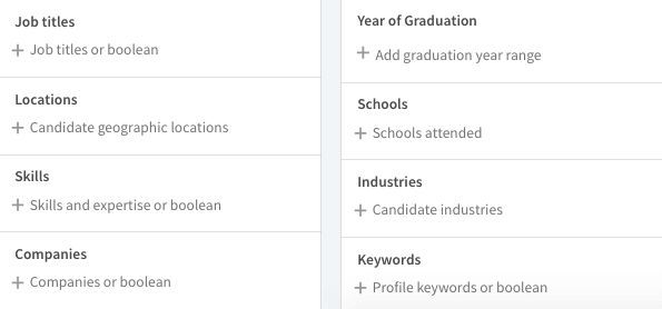 LinkedIn Recruiter basic searches and filters