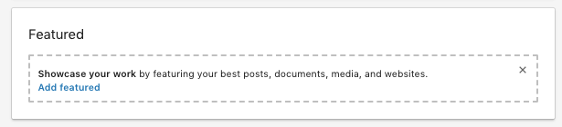how to feature content on your linkedin profile - tutorial image 1