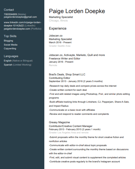 Free Create Cv From Linkedin