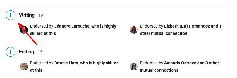 linkedin endorsements screenshot