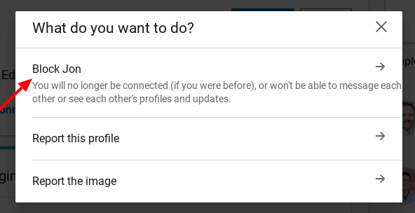block someone on linkedin