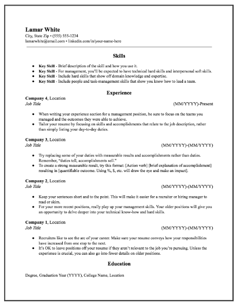The Hybrid Resume Is The Best Resume Format Here S Why