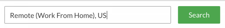 Remote jobs setting in Glassdoor
