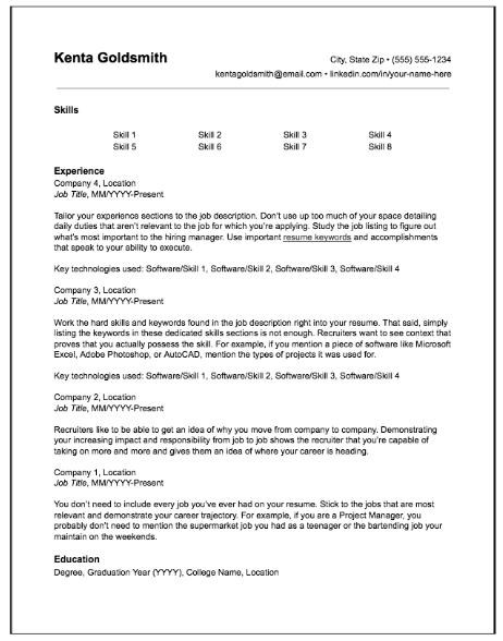Career change hybrid resume examples