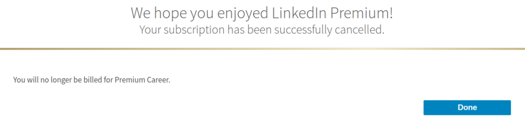 deactivated linkedin premium