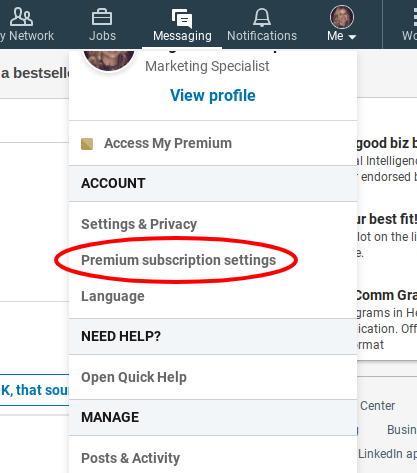 deactivate linkedin premium