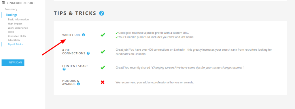 change linkedin url